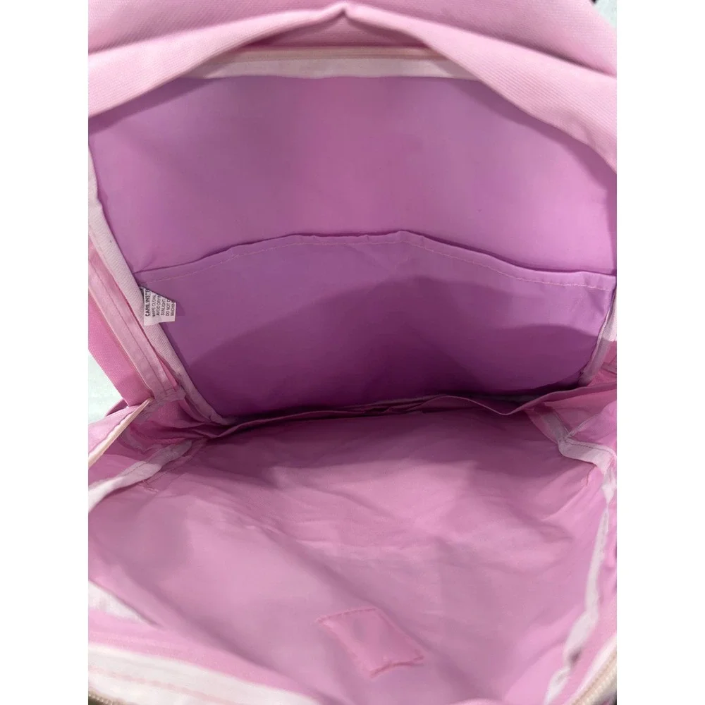 Five Below Pink Backpack School Bag Front Zip Pocket‎ Mesh Side Pocket 16x12